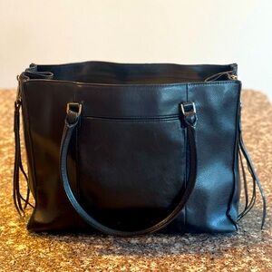 Rebecca Minkoff Black Leather Fringe Purse